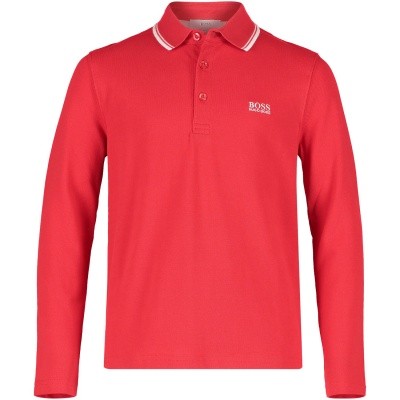 Afbeelding van Boss J25C85 kinder polo rood