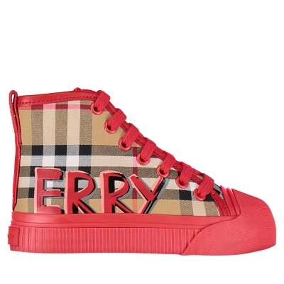 Afbeelding van Burberry 4076007 kindersneakers rood
