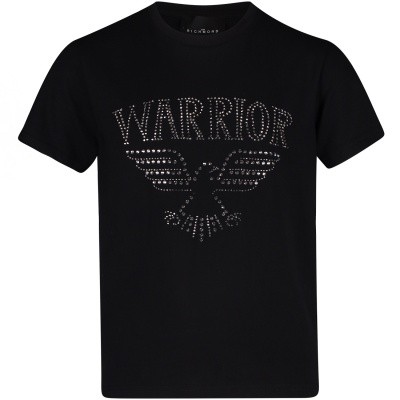Afbeelding van John Richmond RB18145 kinder t-shirt zwart