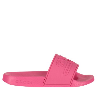 Afbeelding van Gucci 553073 kinderslippers fluor roze