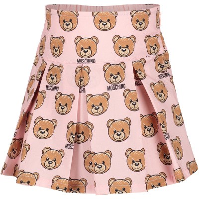 Afbeelding van Moschino MDJ00T baby rokje licht roze