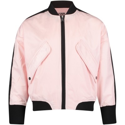 Afbeelding van Karl Lagerfeld Z16047 kinderjas licht roze