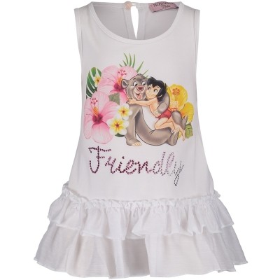Afbeelding van MonnaLisa 391615P6 baby tuniekje wit