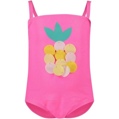 Afbeelding van Billieblush U00067 baby badpakje fluor roze