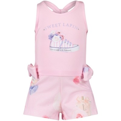 Afbeelding van Lapin 81E5218 baby jumpsuit licht roze