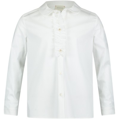 Afbeelding van Gucci 477744 kinder overhemd wit