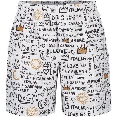 Afbeelding van Dolce & Gabbana L4U824 kinder zwemshort wit