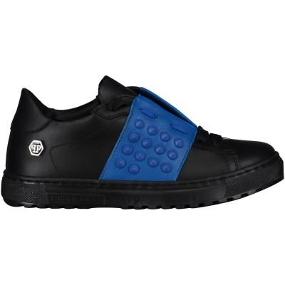 Afbeelding van Philipp Plein BSC0029 kindersneakers zwart