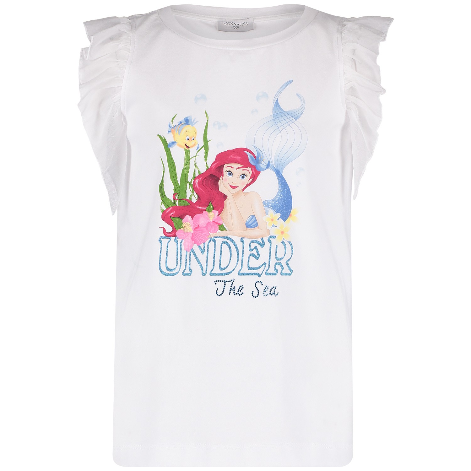 Monnalisa 113629Pc Kinder T Shirt Wit monnalisa kopen in de aanbieding