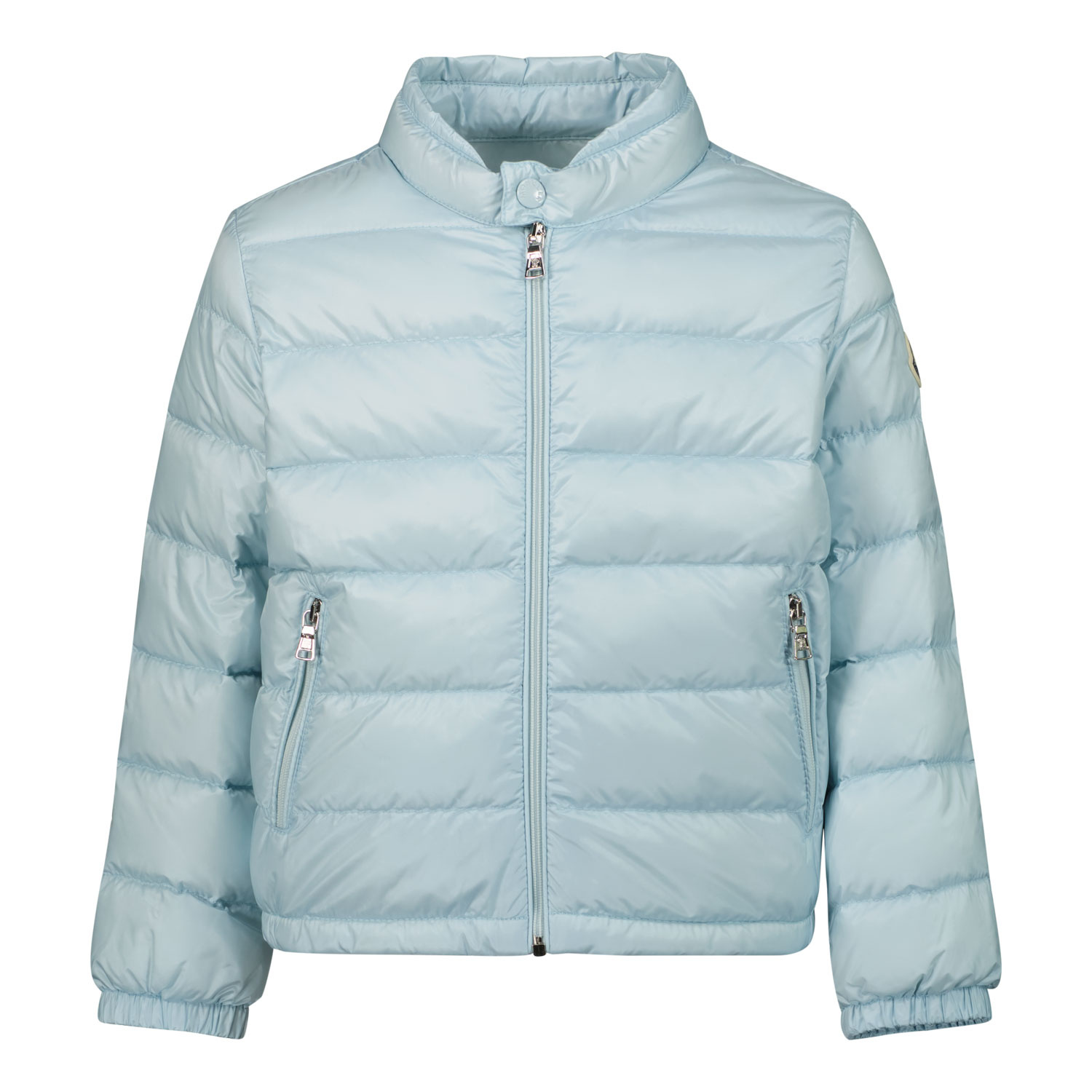 Moncler H19511A00034 unisex babyjas licht blauw bij Coccinelle