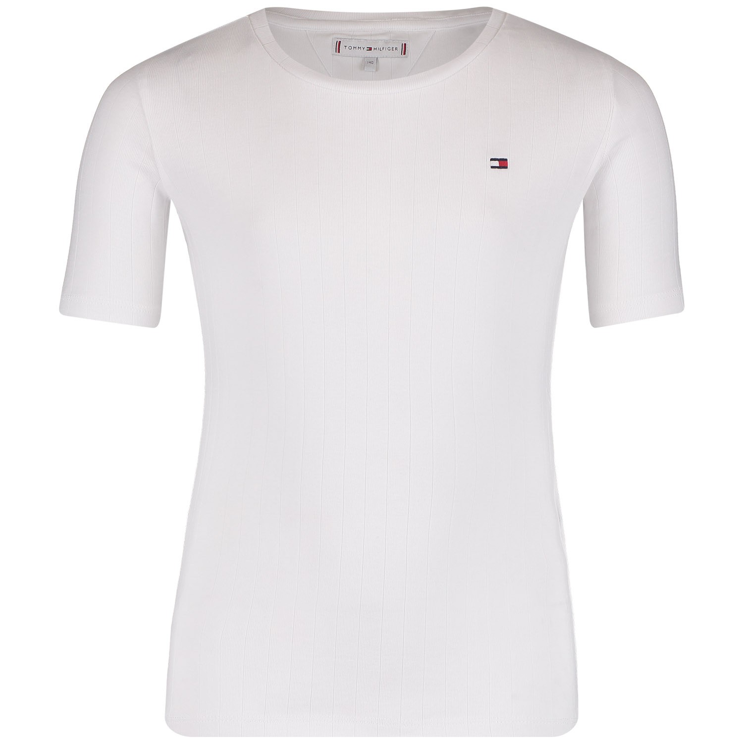 Tommy Hilfiger Kg0Kg04212 Kinder T Shirt Wit tommy hilfiger kopen in de aanbieding