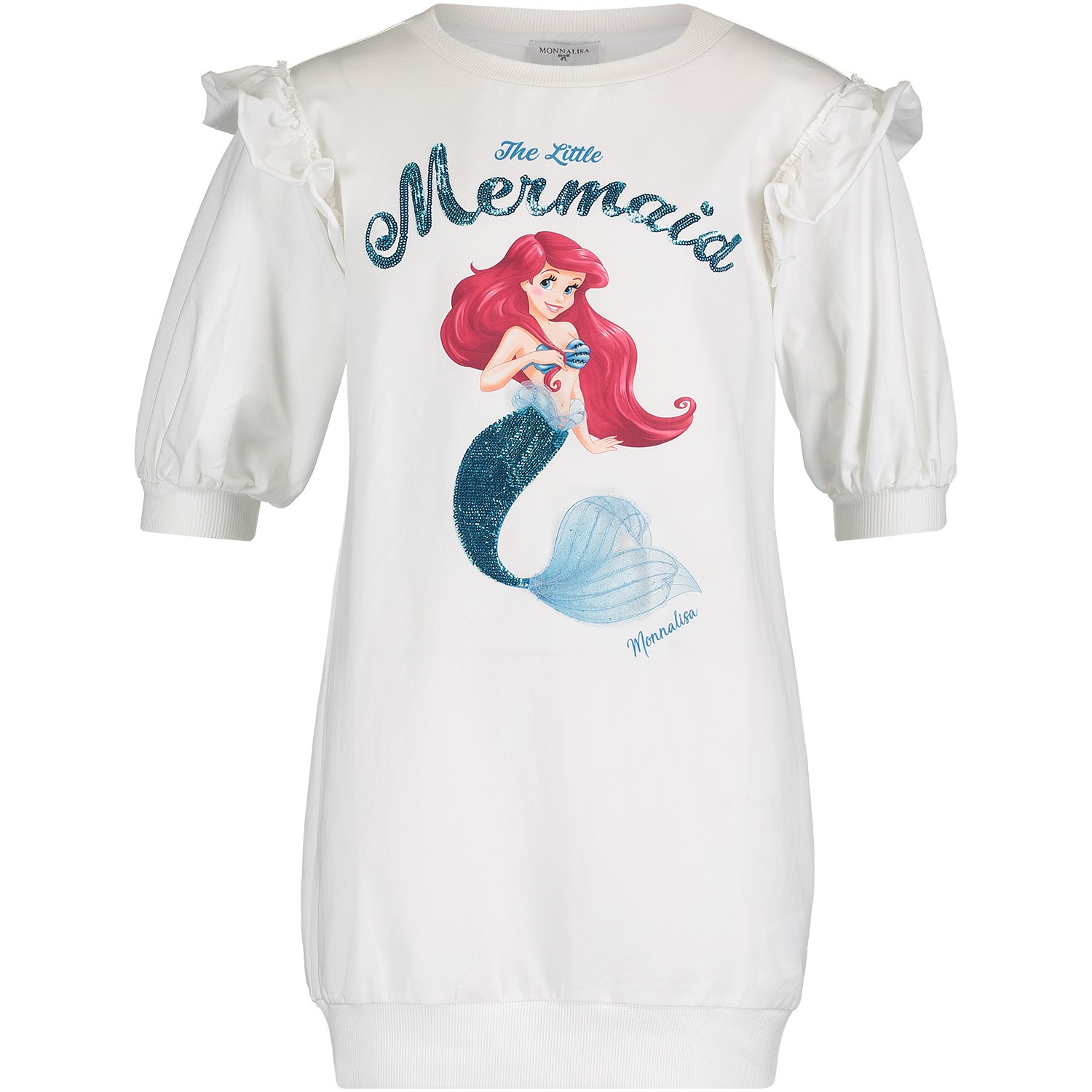 Monnalisa 193927Rh Kinderjurk Wit monnalisa kopen in de aanbieding