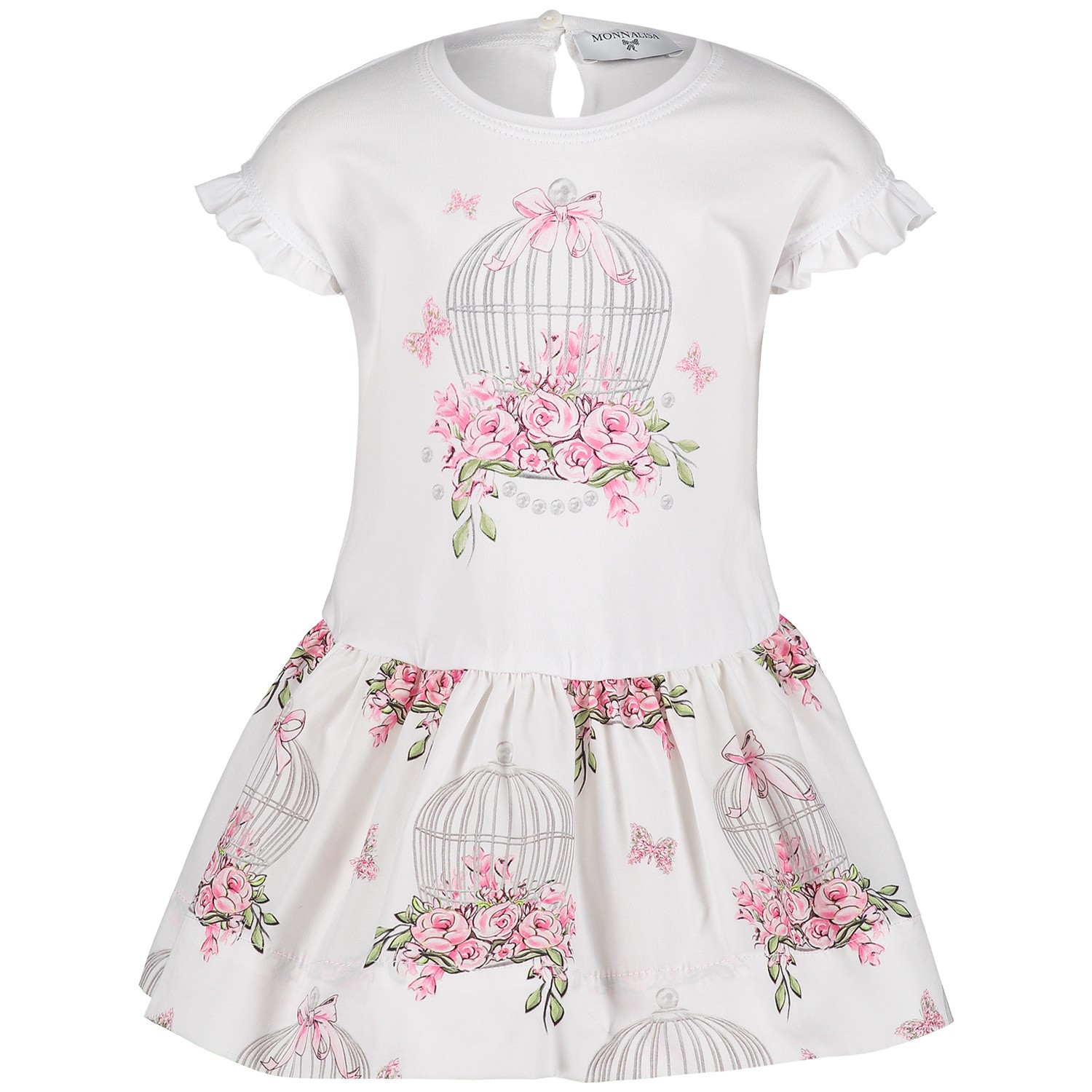 Monnalisa 313907Sh Babyjurkje Wit monnalisa kopen in de aanbieding