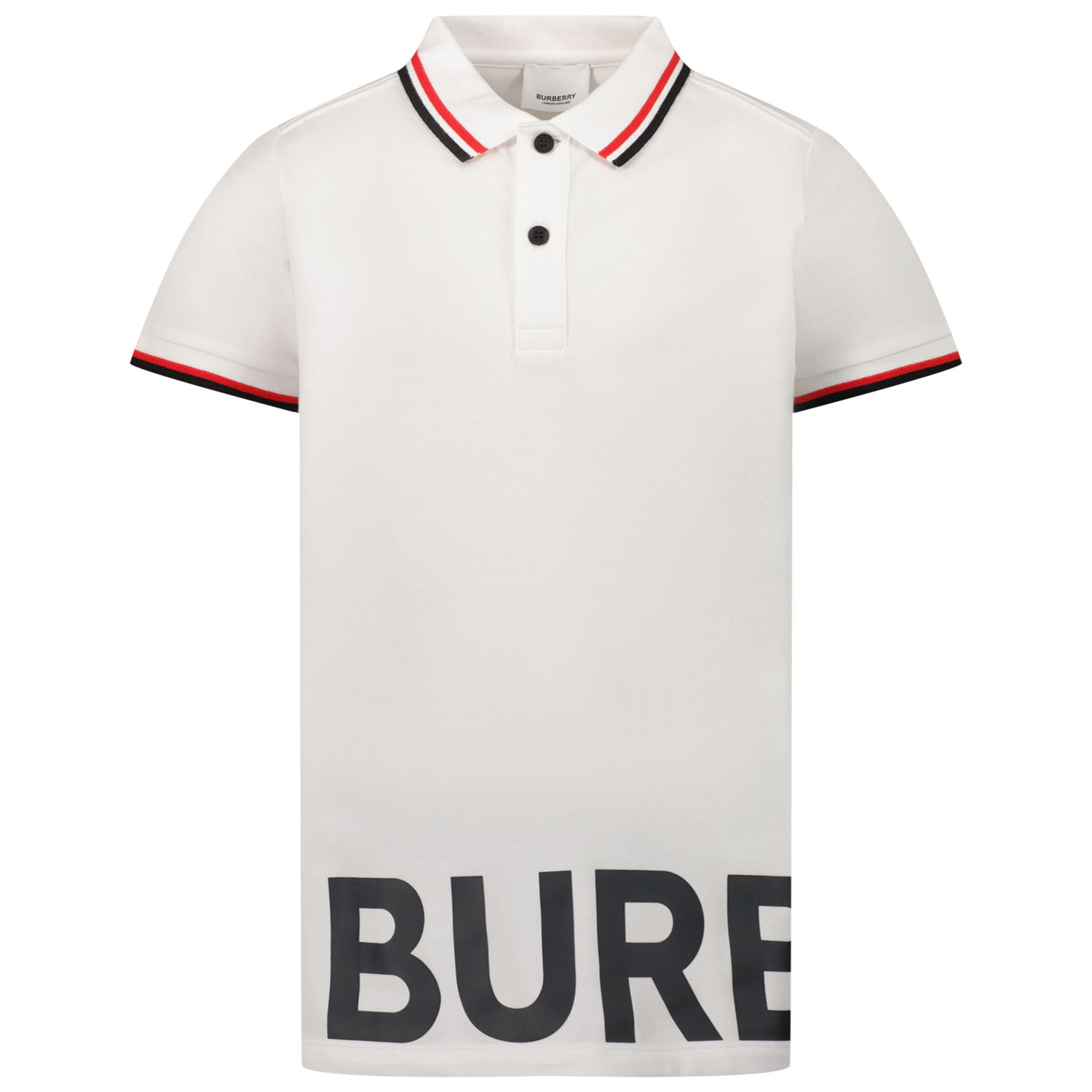Burberry 8040907 jongens kinder polo wit bij Coccinelle