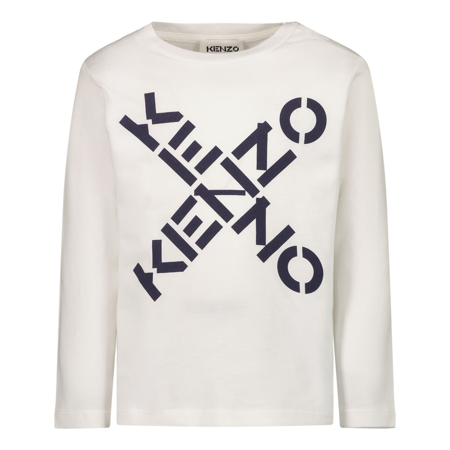 Kenzo K05118 jongens baby t-shirt off white bij Coccinelle