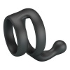 CRAZY BULL - Yancy Double Cock And Ball Ring Black
