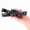 Kink Hollow Hard Ball Gag, Black, Model 2, 65x2.5cm