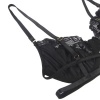 Subblime 3-Piece Set Bra + Thong + Lace Garter Black L/XL