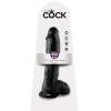 King Cock Black Dildo with Balls, 25.4 CM