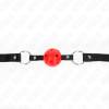 Kink Hollow Hard Ball Gag, Red, 4.5cm, 63.5x2cm
