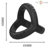 Intense Carson Double Silicone Penis Ring Black Model 4