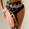 Subblime Leather Belt Garter Harness Rings