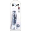 King Cock Clear Realistic Penis with Balls 15.2cm Transparent