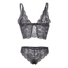 Subblime 953928 Silk Lace Nightgown + Panties Black L/XL