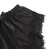 Subblime 953942 Casual Silk Nightgown + Lace Pants Black