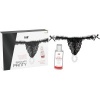 Brazilian Black Panty With Pearls And Lubricant Gel 50 ml