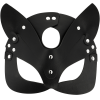 Coquette Chic Desire Vegan Leather Mask with Bunny Ears