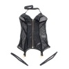 Subblime Sexy Mesh Dress Leather Black S/M