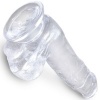 King Cock Clear Realistic Penis with Balls 13.5cm Transparent