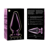 Model 4 Anal Plug Borosilicate Glass Pink 11 cm -o- 5 cm