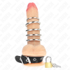 Kink Leather Penis Ring with Lock Strap 21 X 2 Cm and 5 Metal Rings