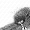 Kink Anal Plug S 7x3cm Synthetic Tail 40cm Grey