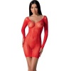 Passion BS101 Bodystocking Red One Size