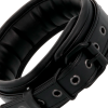 Darkness Black Leather Collar Cuffs Set