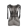 Subblime Short Fishnet Dress with Open Back, One Size