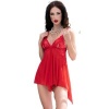 Chilirose CR 4461 Babydoll with Thong Red S/M