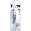 King Cock Clear Realistic Penis with Balls 13.5cm Transparent