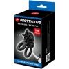 Pretty Love Passionate Double Vibrating Ring, Black