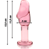Nebula Series Model 6 Anal Plug Glass Pink 12.5cm