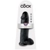 King Cock Black Dildo with Balls, 30.48 CM