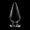 Model 4 Anal Plug Borosilicate Glass Clear 11 cm -o- 5 cm