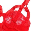 Subblime Teddy with Garter and Lace Detail Red S/M