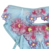Subblime Bra & Panties with Garter Belt Floral Blue L/XL