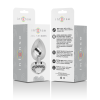 White Heart Aluminum Metal Anal Plug Size S