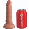 King Cock Elite Vibrating Silicone Dildo 15.2 CM Caramel