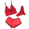 Subblime 953898 Silk Lace Nightgown + Panties Red S/M
